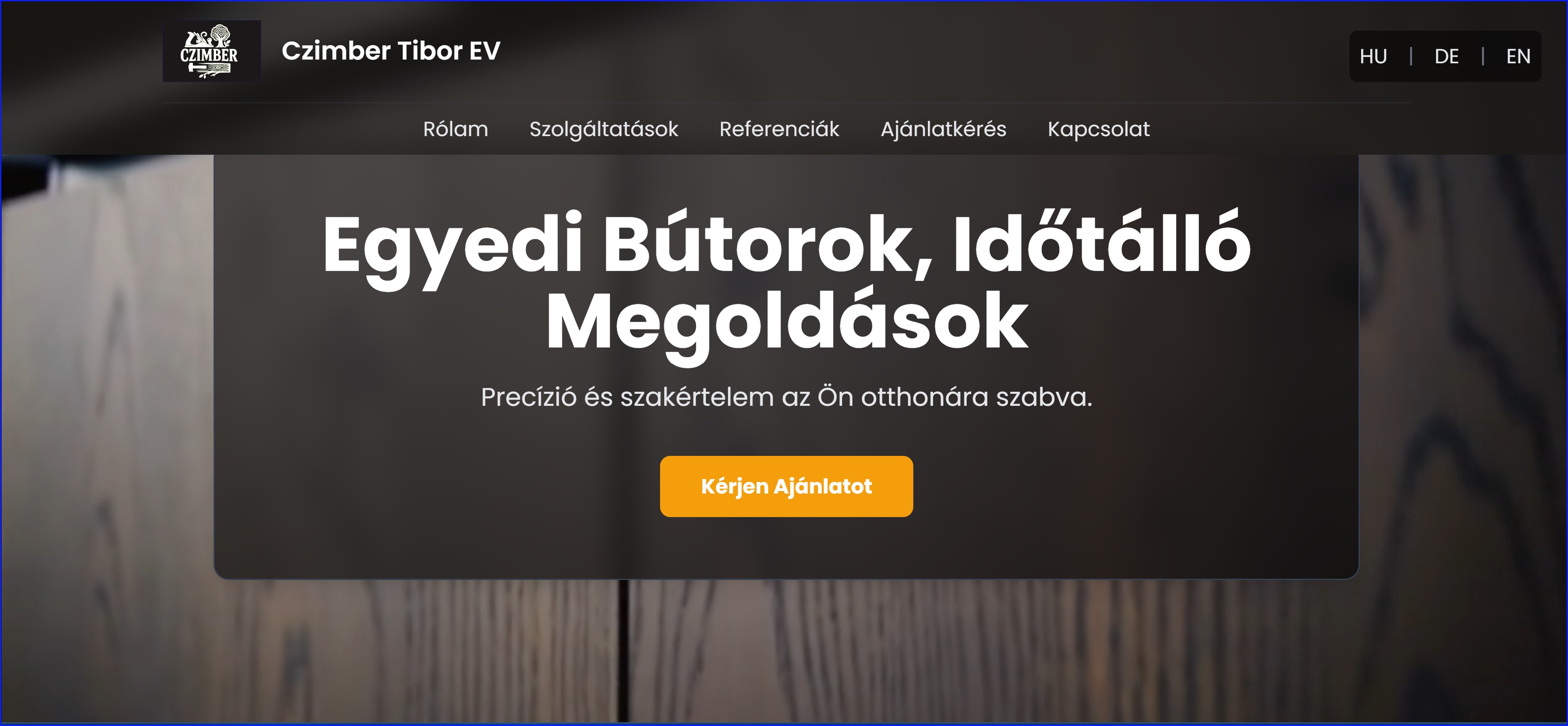 Czimber Tibor EV Weboldal Referencia